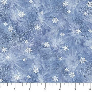 Winter Jays - Medium Blue with Snowflakes